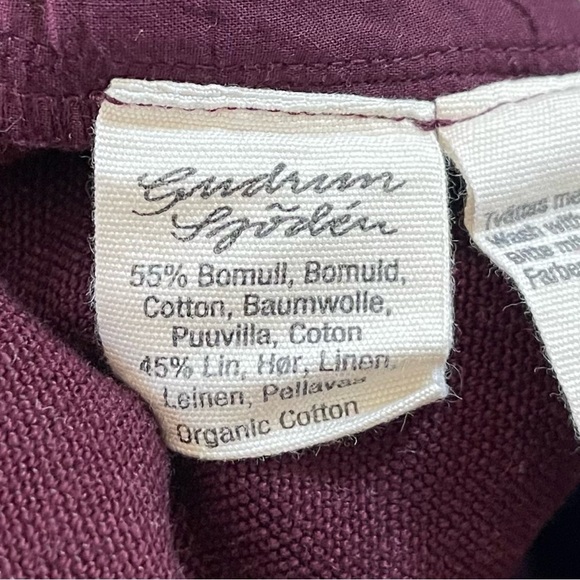 Gudrun Sjoden Pants Trousers Barrel Balloon Crochet Cotton Linen Lagenlook Small - Picture 11 of 12